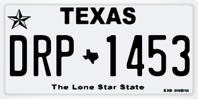 TX license plate DRP1453