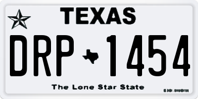TX license plate DRP1454