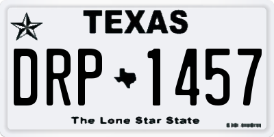 TX license plate DRP1457
