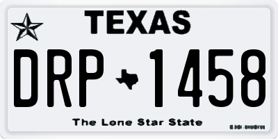 TX license plate DRP1458