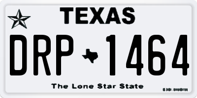 TX license plate DRP1464