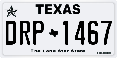 TX license plate DRP1467