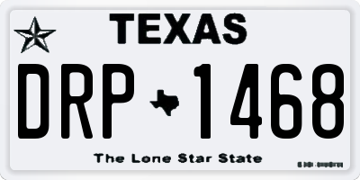 TX license plate DRP1468