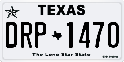 TX license plate DRP1470