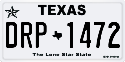 TX license plate DRP1472