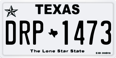 TX license plate DRP1473