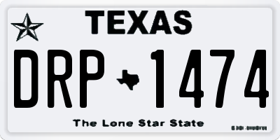 TX license plate DRP1474