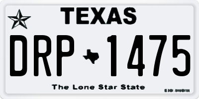 TX license plate DRP1475