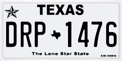 TX license plate DRP1476