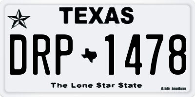 TX license plate DRP1478