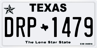 TX license plate DRP1479