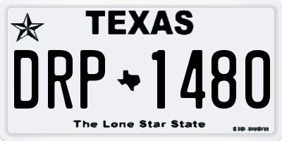 TX license plate DRP1480