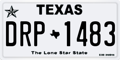 TX license plate DRP1483