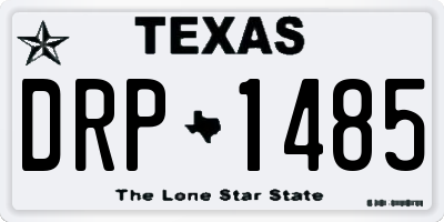 TX license plate DRP1485