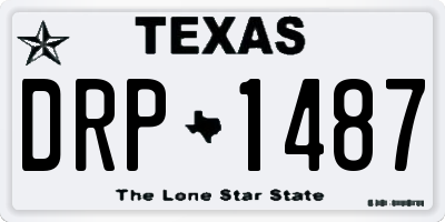 TX license plate DRP1487