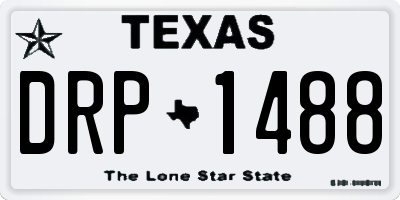 TX license plate DRP1488
