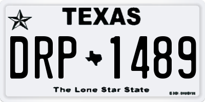 TX license plate DRP1489