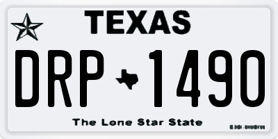 TX license plate DRP1490