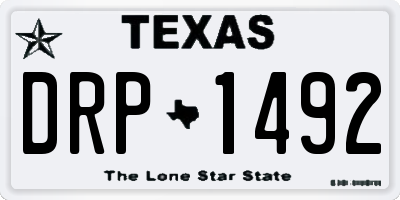 TX license plate DRP1492