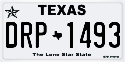 TX license plate DRP1493