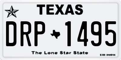 TX license plate DRP1495