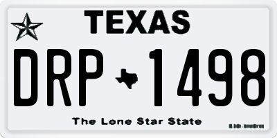 TX license plate DRP1498
