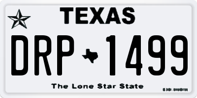 TX license plate DRP1499