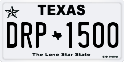 TX license plate DRP1500
