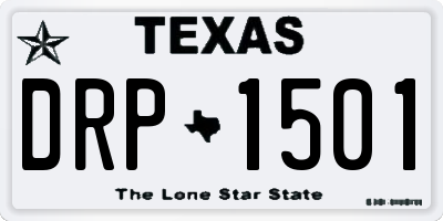 TX license plate DRP1501