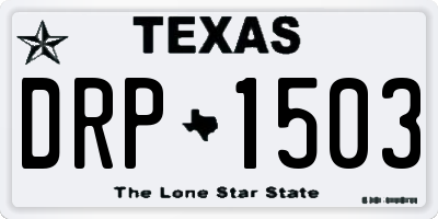 TX license plate DRP1503