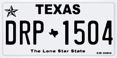 TX license plate DRP1504