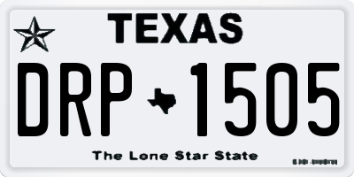 TX license plate DRP1505