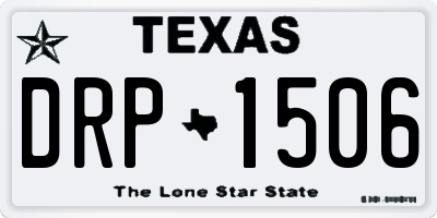 TX license plate DRP1506
