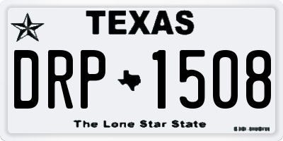 TX license plate DRP1508