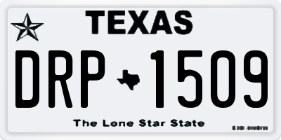 TX license plate DRP1509