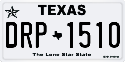 TX license plate DRP1510