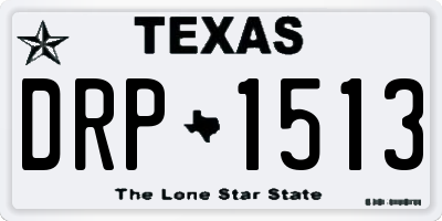 TX license plate DRP1513