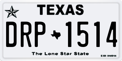 TX license plate DRP1514