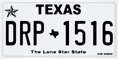 TX license plate DRP1516