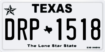 TX license plate DRP1518