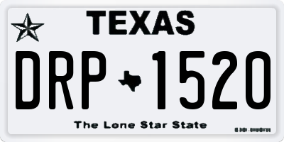 TX license plate DRP1520