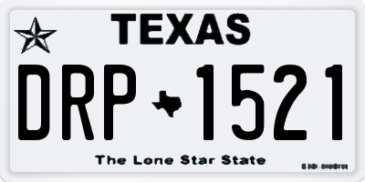 TX license plate DRP1521
