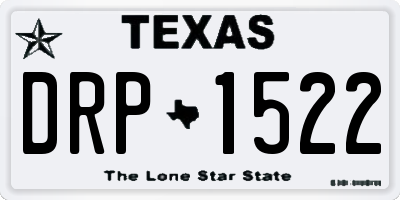 TX license plate DRP1522