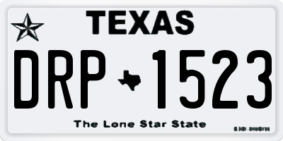 TX license plate DRP1523