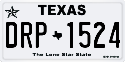 TX license plate DRP1524
