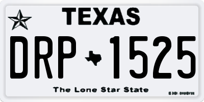 TX license plate DRP1525