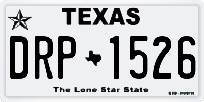 TX license plate DRP1526