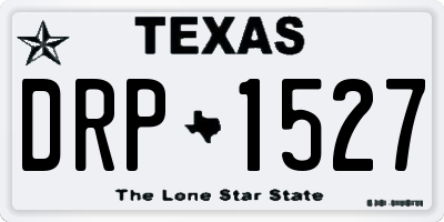 TX license plate DRP1527