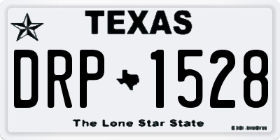TX license plate DRP1528