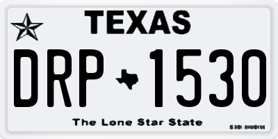 TX license plate DRP1530